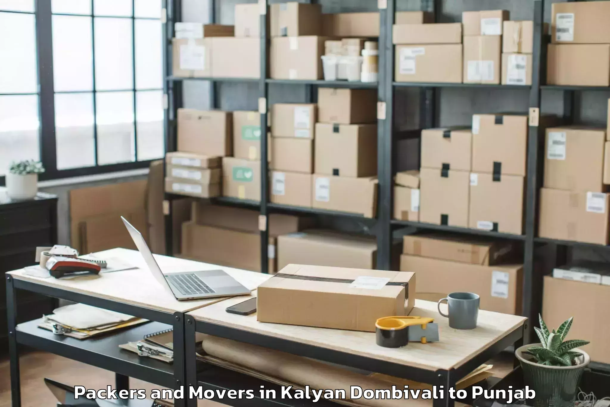 Reliable Kalyan Dombivali to Garhshankar Packers And Movers